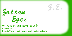 zoltan egei business card